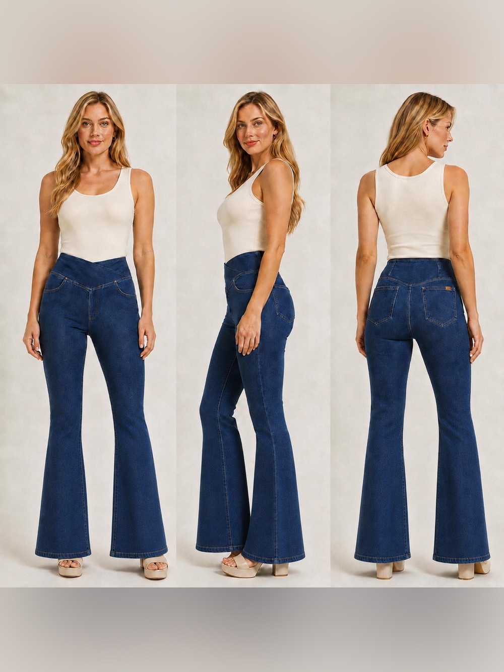 Halara Flex Crossover High Waist Super Flare
Jeans Blue, Dark Wash, Small Tall
